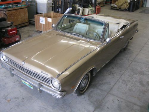 1965 dodge dart convertible gold rebuilt motor, all original