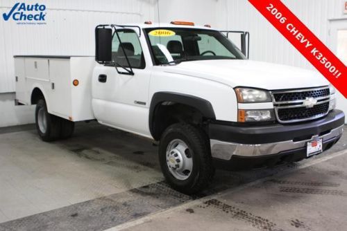 Used 06 chevy k3500hd regular cab 4x4 stahl utility box 6.0l v8 auto work truck