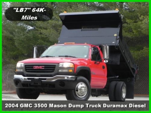 2004 gmc sierra 3500 mason dump truck 4x4 6.6l lb7 duramax diesel dmax gmc 4wd