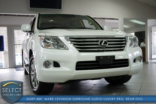 Msrp $88k lx570 rear dvd/tv mark levinson luxury pkg cool box new tires pristine