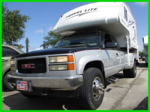 97 sierra 4wd 7.4l v8 drw truck w/ 2011 travel lite 800 sb camper *tow hitch