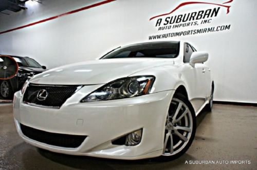 2007 lexus is250 is 250 navigation premium pearl white 18&#034; rims clean carfax wow