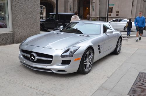 2011 mercedes benz sls coupe.  iridium silver with black.