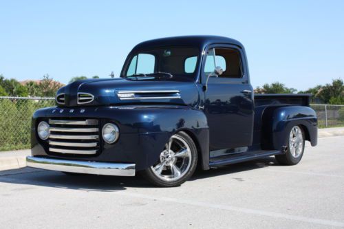 Frame-off pro shop built 1949 ford f1 302 c4 air heidt&#039;s ps disc hot street rod