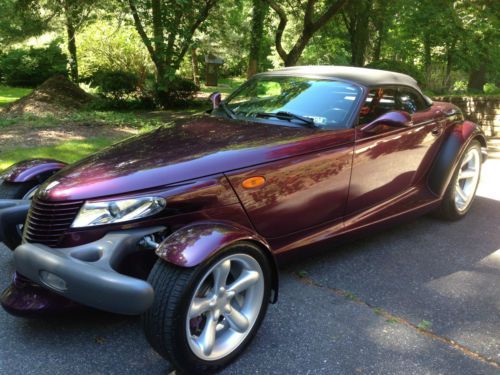 Unique 1999 purple plymouth prowler convertible roadster - works perfectly