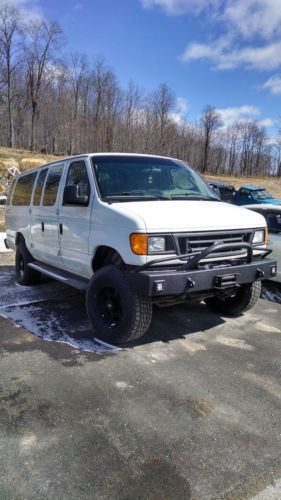 2006 ford e350 6.0l powerstroke diesel quigley 4x4 15 passanger van