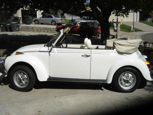 1977 white convertible super beetle champagne edition package