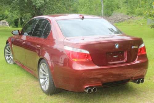 07 BMW M5 Indianapolis Red Metallic, Mint Interior SMG, image 2
