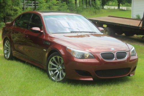 07 BMW M5 Indianapolis Red Metallic, Mint Interior SMG, image 3