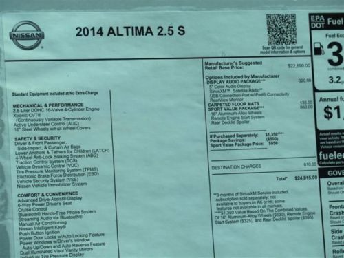 2014 Nissan Altima 2.5 S, US $21,001.00, image 2