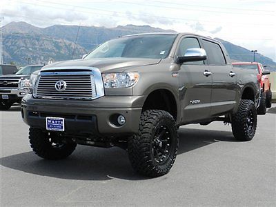 Tundra crew max limited 4x4 5.7 v8 leather custom new lift wheels tires auto