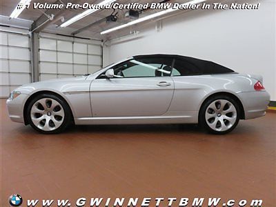 650i 6 series low miles 2 dr convertible automatic gasoline 4.8l 8 cyl titanium