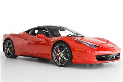 2011 ferrari 458 italia coupe clear title red with black interior