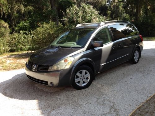 2004 nissan quest 3.5sl sports minivan, grey exterior, tan leather interior