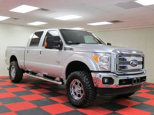 2011 ford f-350 lariat 4x4 diesel swb crew 1-owner lifted new tires