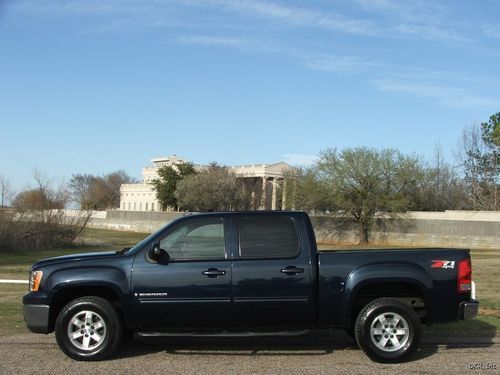 08 sierra k1500 crew cab slt z71 4x4 swb htd lthr buckets 90k immaculate