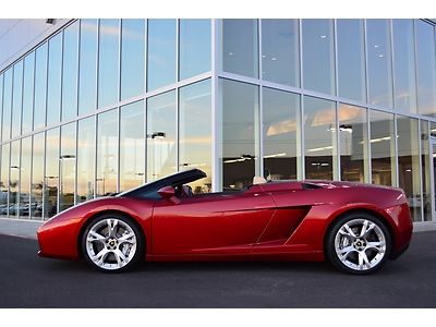 2007 lamborghini gallardo spyder rosso leto red low mileage