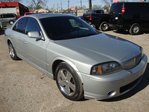 2006 lincoln ls silver sport pkg leather sunroof chrome wheels (3) clean title