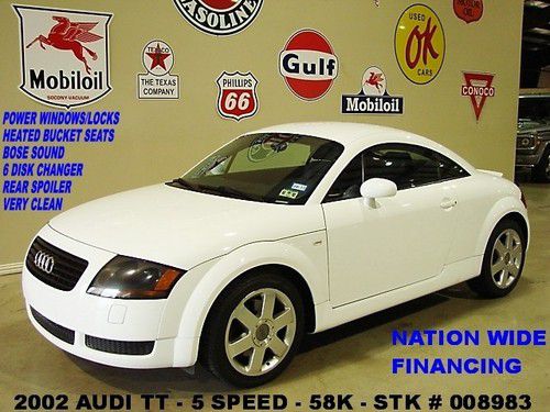 2002 tt fwd,turbocharged,5 speed trans,htd lth,bose,17in wheels,58k,we finance!!