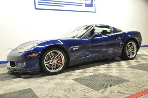 07 z06 vette lemans blue navigation head up heated leather 7.0l low miles clean