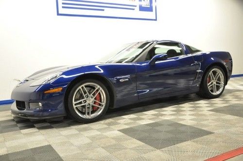 07 z06 vette lemans blue navigation head up heated leather 7.0l low miles clean