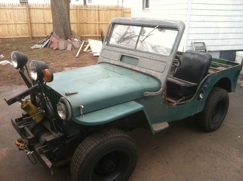 Willys jeep cj2a complete tops doors extras runs drives 1948 pto winch plow