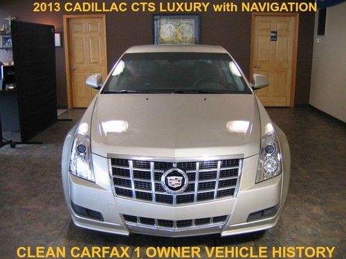 2013 cadillac cts luxury back up camera heated leather dvd cd history report