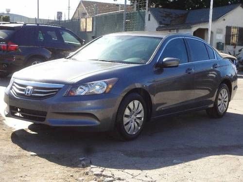 2012 honda accord lx sedan damaged rebuilder economical runs! only 7k miles l@@k