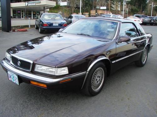1989 chrysler gtc by maserati both tops 14k miles collectible quality