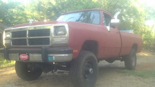 1991 dodge 3/4 ton 4x4 w-250 5.9 cummins 5 speed manual reg cab 1st generation