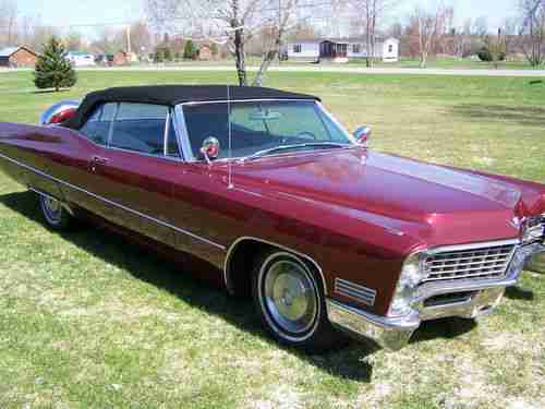 1967 CADILLAC CONV. RED AND BLACK TOP, US $9,000.00, image 10