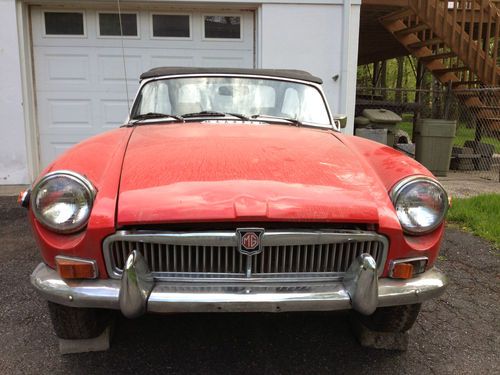 Mgb roadster 1973 chrome bumper storm damage easy restoration