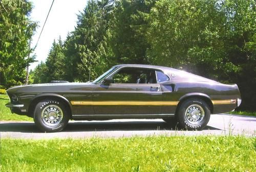 1969 ford mustang mach1 428 scj cobra jet r code mca c5 black jade manual 8cyl