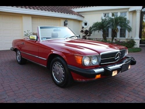 1989 mercedes-benz 560sl convertible 560 sl low miles both tops best colors