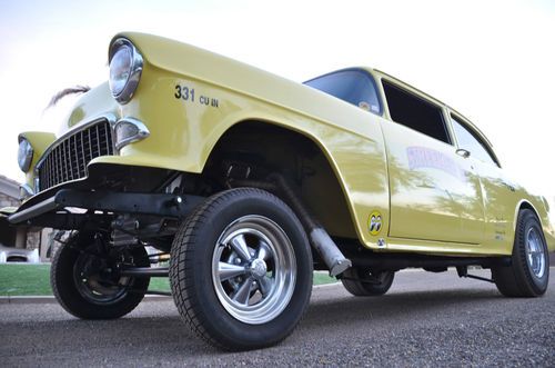 1955 chevy 2 dr post, gasser, 331cid, t400, 3.41 posi, hot rod fresh build!