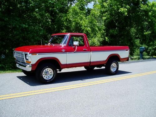 1978 ford f-150 ranger xlt.. 4x4.. 351 ci v8.. original paint. a/c.. 82k miles..