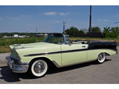 1956 bel air convertible onyx black &amp; crocus yellow much cheaper than mecum's $$