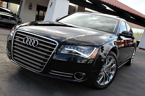 2012 audi a8 premium/driver asst. pkg. loaded. blk/blk. like new. 1 owner. warty