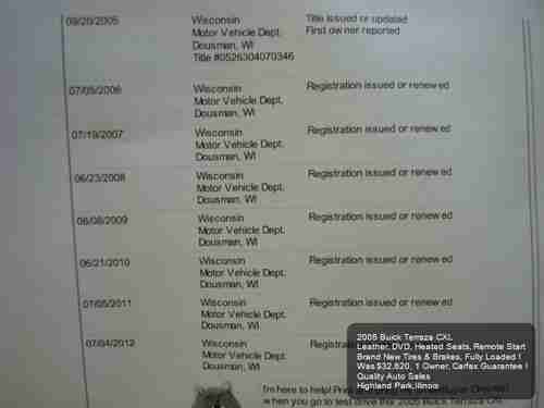 2005 BUICK TERRAZA CXL LEATHER HEATED SEATS REAR DVD NEW TIRES 1 OWNER CARFAX !, US $6,975.01, image 9