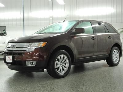 Awd cinnamon ford edge suv! heated leather, sunroof, polished wheels! must see!