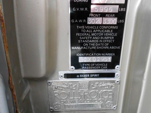 1981 Rolls Royce Silver Spirit Sedan 4-Door 6.7L 49K Miles Classic 2 Tone Paint, image 19