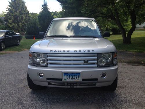 2003 silver range rover with tan interior