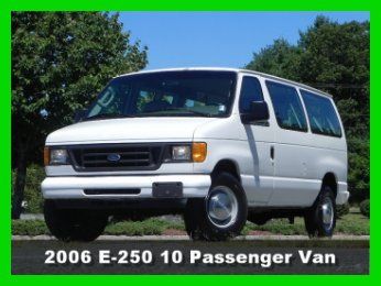 2006 ford e-250 xl 10 passenger van aisle seating 4.6l econoline gas motor vinyl