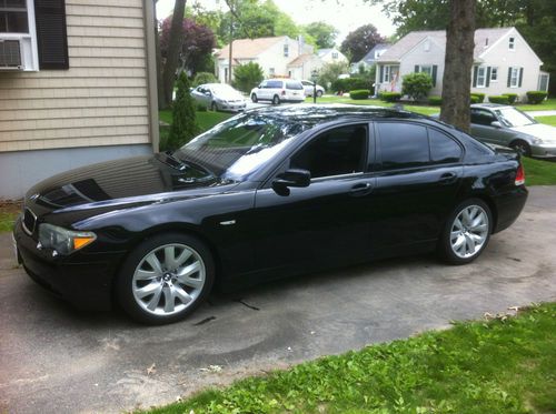 2004 bmw 745i sport pkg, black/ black, low miles! no reserve!!