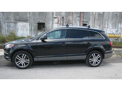 2007 audi q7 quattro 4dr 4x4 panoramic sunroof black and tan leather interior