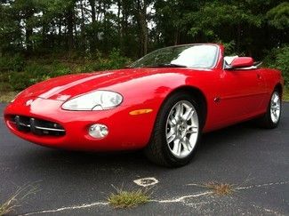 2002 jaguar xk8 convertible -carnival red on oyster leather - no reserve