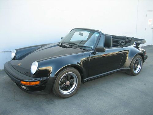No reserve! 1987 porsche 911 cab factory turbo look m491 option