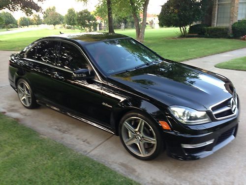 2012 c63 amg special order black with two tone black/red nappa leather