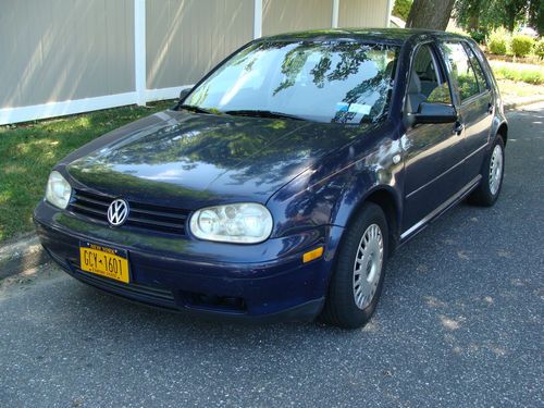 2001 vw volkswagen golf gls 4 door manual transmission 2.0lt 4 cylinder blue