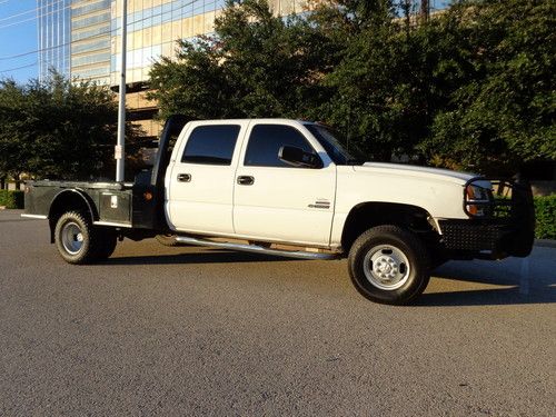 05 chevy silverado 3500 v8 6.6l duramax diesel 4x4 auto crewcab dually flatbed